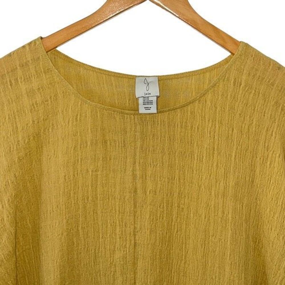 Joie NWT Women Top Shirt Blouse Linen Cotton Contrast Gauze Lagenlook Plus Sz 2X - Picture 2 of 8